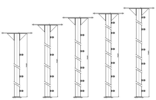 vertical posts